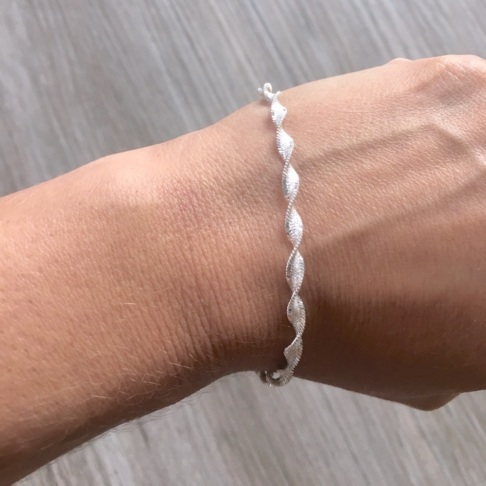 Italian sterling silver twisted bracelet
